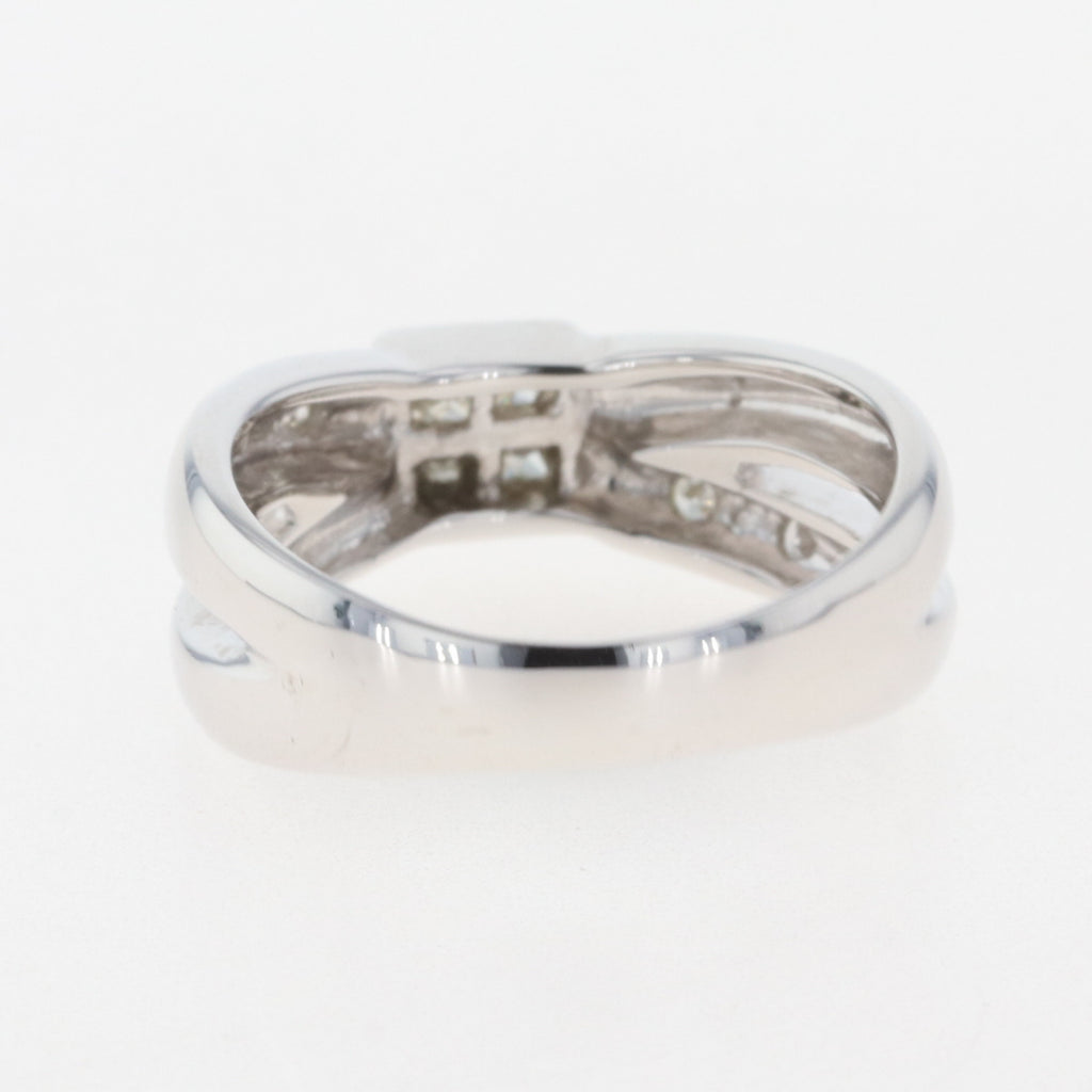 メレダイヤ デザインリング 指輪 リング 15.5号 K18 ダイヤモンド レディース 【中古】 
 ラッピング可