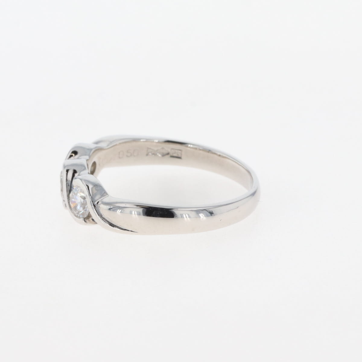 メレダイヤ デザインリング プラチナ 指輪 リング 13.5号 Pt900 ダイヤモンド レディース 【中古】, ラッピング可