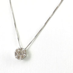 メレダイヤ デザインネックレス WG ホワイトゴールド ペンダント ネックレス K18 WG ダイヤモンド レディース 【中古】nbjwl