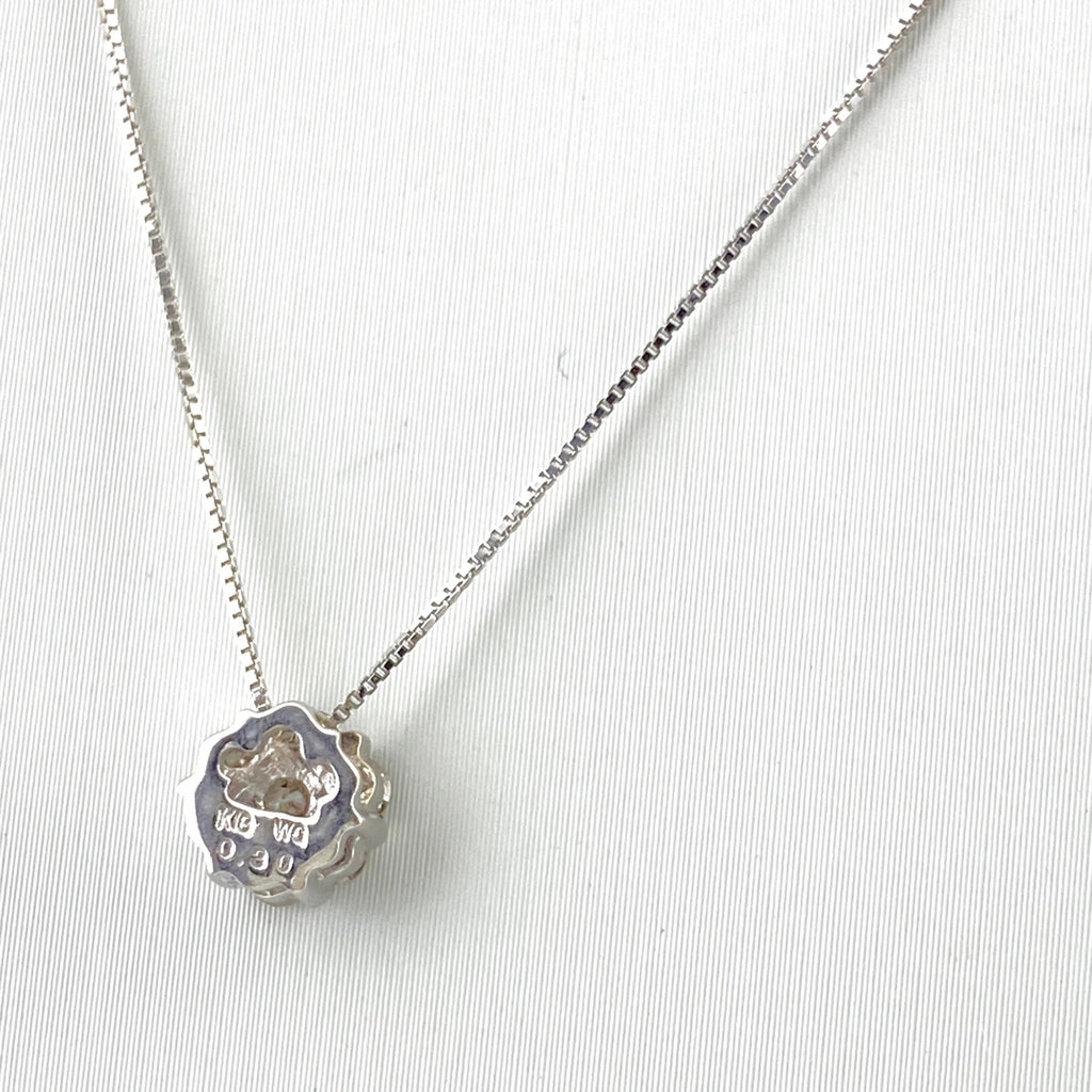 メレダイヤ デザインネックレス WG ホワイトゴールド ペンダント ネックレス K18 WG ダイヤモンド レディース 【中古】nbjwl