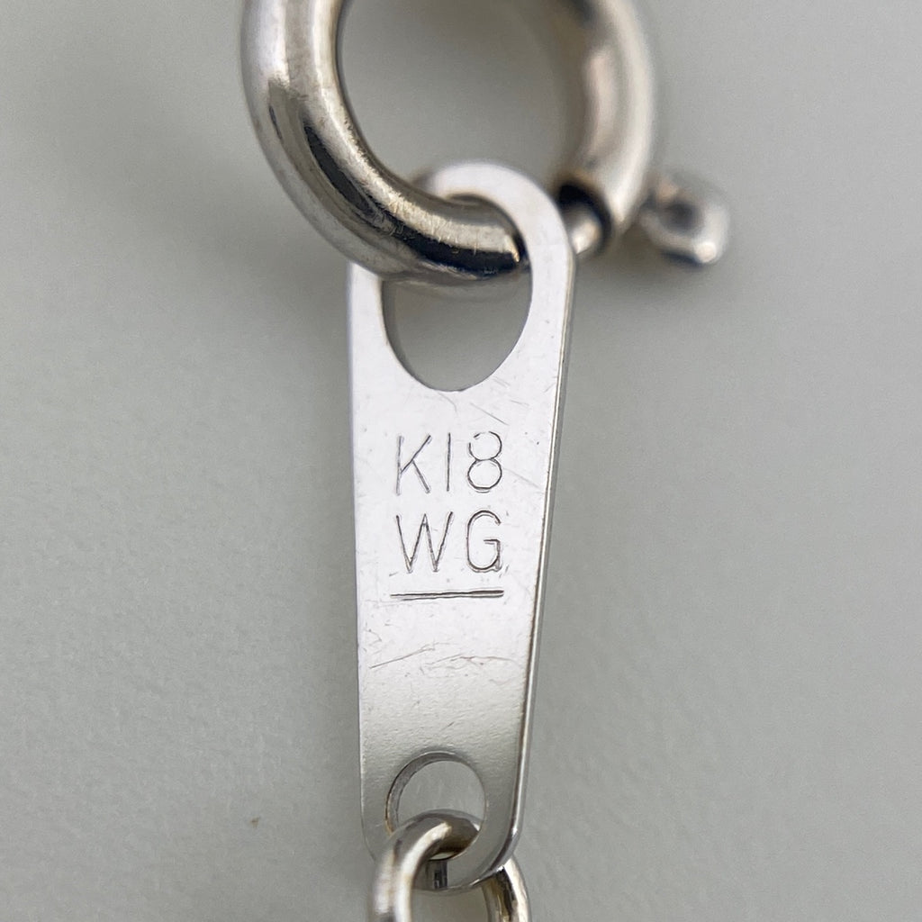 メレダイヤ デザインネックレス WG ホワイトゴールド ペンダント ネックレス K18 WG ダイヤモンド レディース 【中古】nbjwl