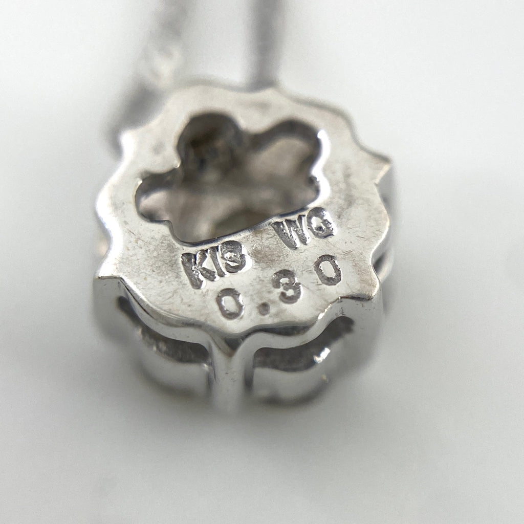 メレダイヤ デザインネックレス WG ホワイトゴールド ペンダント ネックレス K18 WG ダイヤモンド レディース 【中古】nbjwl