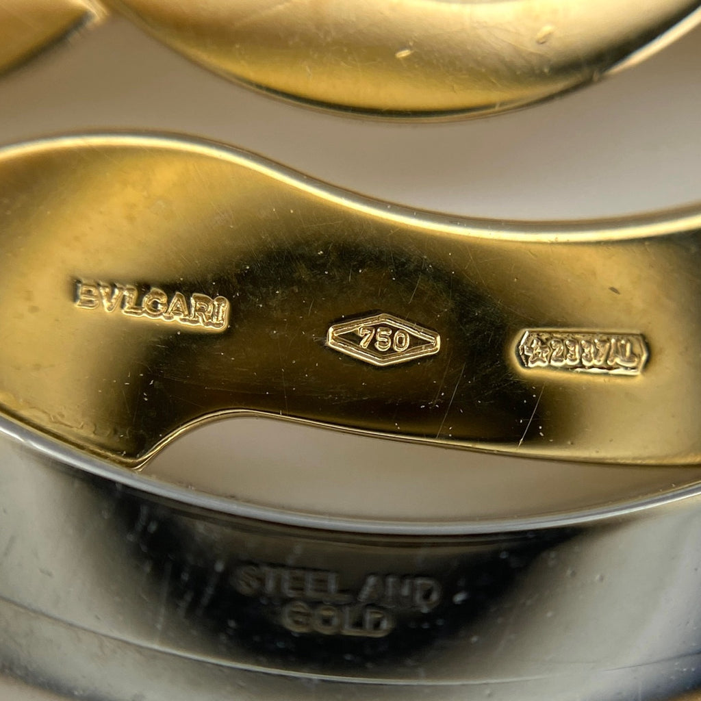 ブルガリ トンド スネーク ペンダントトップ YG イエローゴールド ステンレススチール ペンダントトップ 750 SS ダイヤモンド レディース 【中古】brjwl