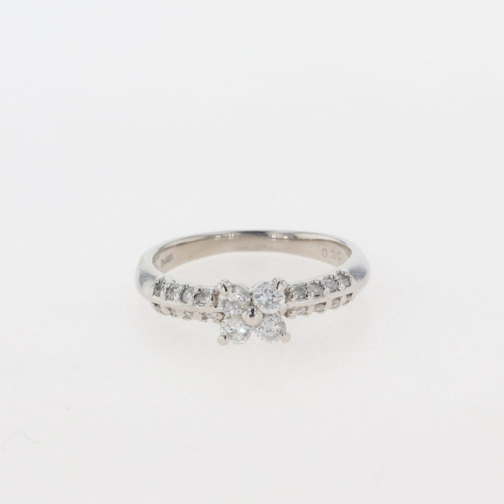 メレダイヤ デザインリング プラチナ 指輪 リング 6号 Pt900 ダイヤモンド レディース 【中古】, ラッピング可
