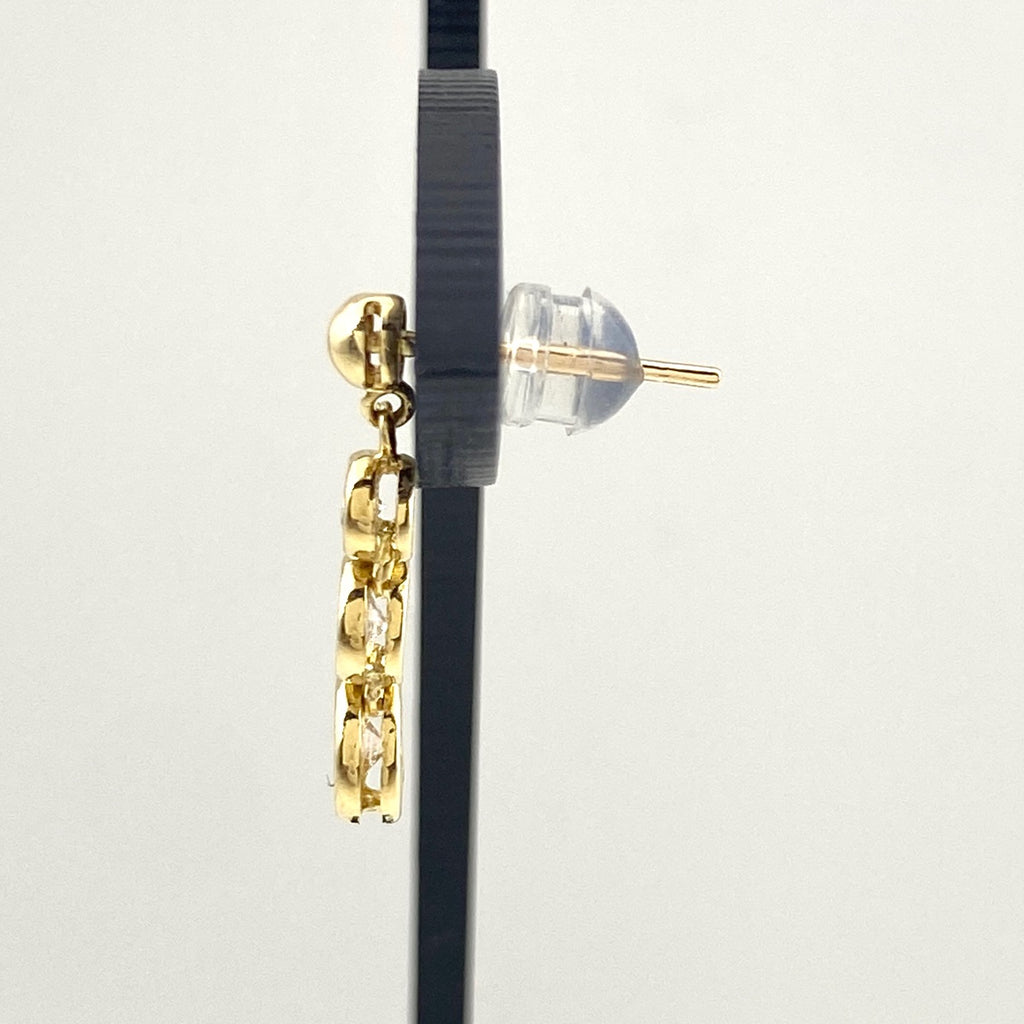 レディース ピアス イエローゴールド K18 ダイヤモンド 中古 nbjwl