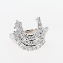 メレダイヤ デザインリング プラチナ 指輪 リング 16号 Pt900 ダイヤモンド レディース 【中古】 
 ラッピング可