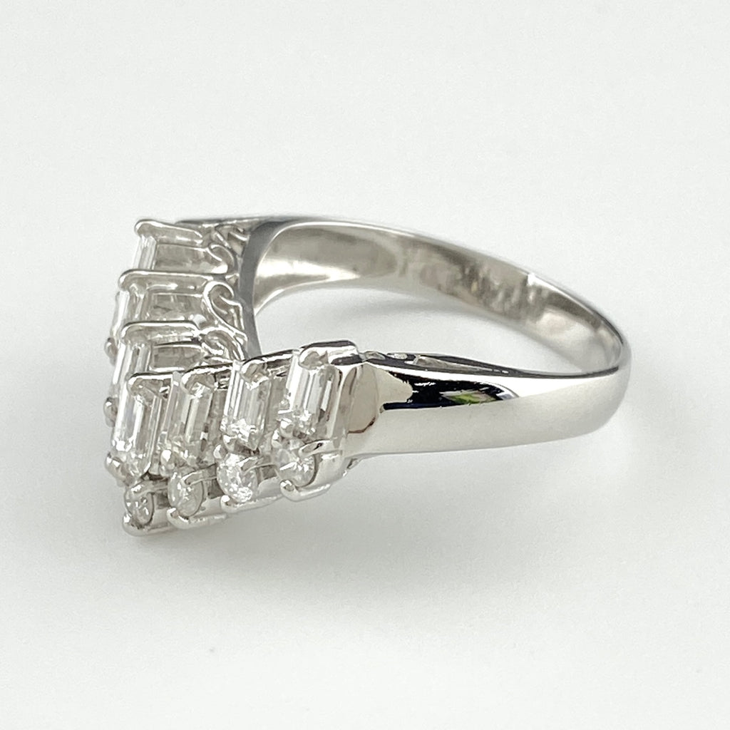 メレダイヤ デザインリング 10号 Pt900バイセルリング - リング(指輪)