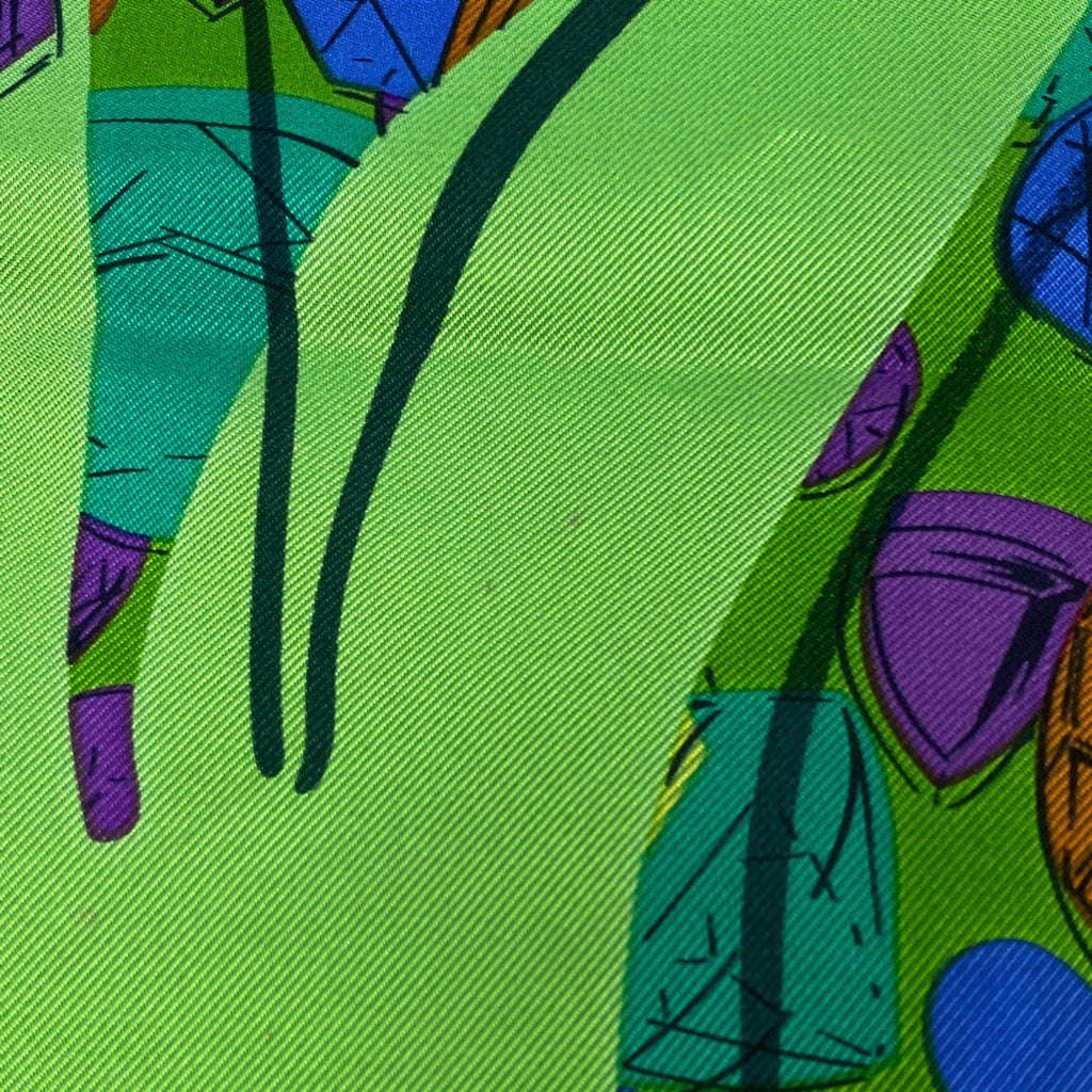 カルティエ マストライン スカーフ 宝石柄 ロゴ スカーフ シルク グリーン マルチカラー レディース 【中古】 
 ラッピング可