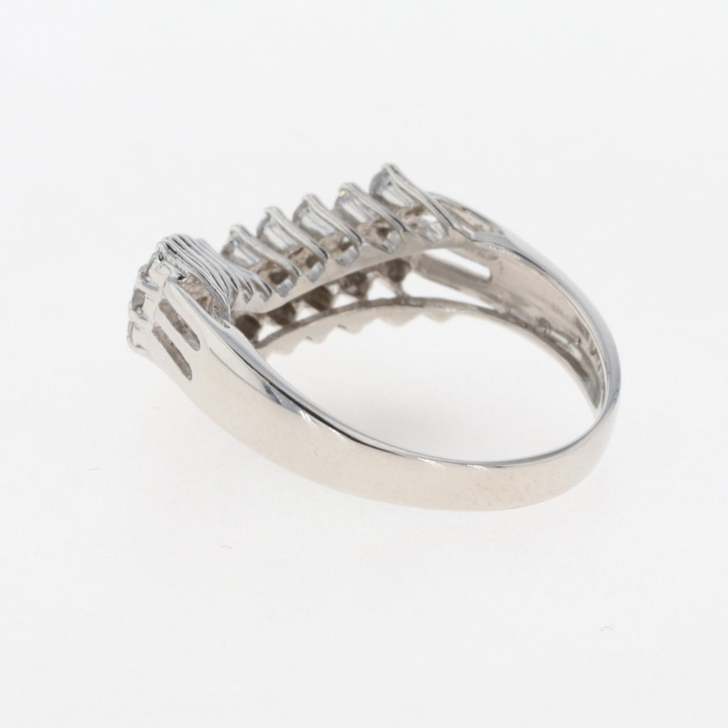 メレダイヤ デザインリング プラチナ 指輪 リング 13.5号 Pt900 ダイヤモンド レディース 【中古】 , ラッピング可