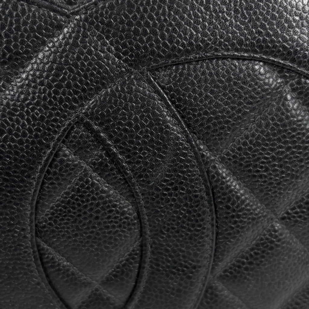 シャネル ココマーク チェーン トートバッグ ハンドバッグ マトラッセ トートバッグ キャビアスキン ブラック レディース 【中古】brbag