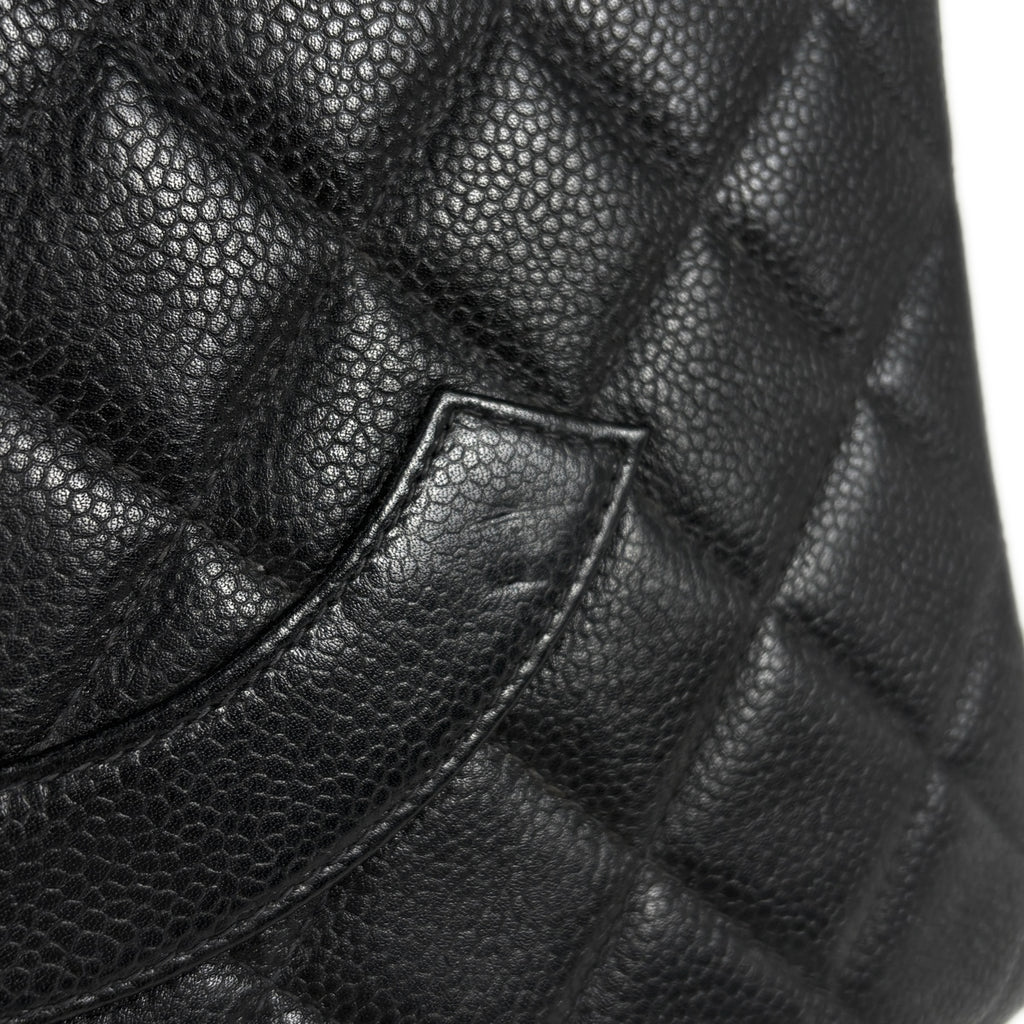 シャネル ココマーク チェーン トートバッグ ハンドバッグ マトラッセ トートバッグ キャビアスキン ブラック レディース 【中古】brbag