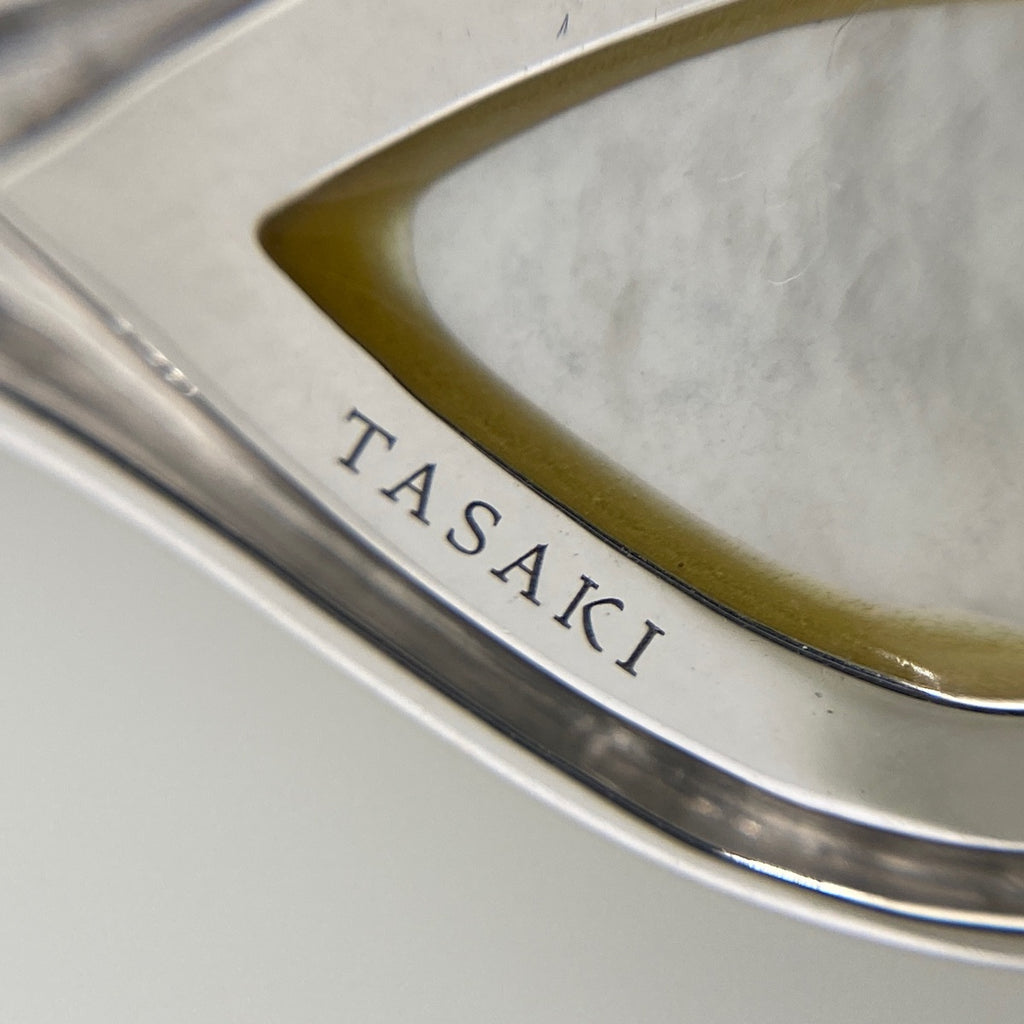 タサキ パール デザインネックレス WG ホワイトゴールド ペンダント メレダイヤ 真珠 ダイヤモンド ネックレス K18 WG パール レディース 【中古】brjwl