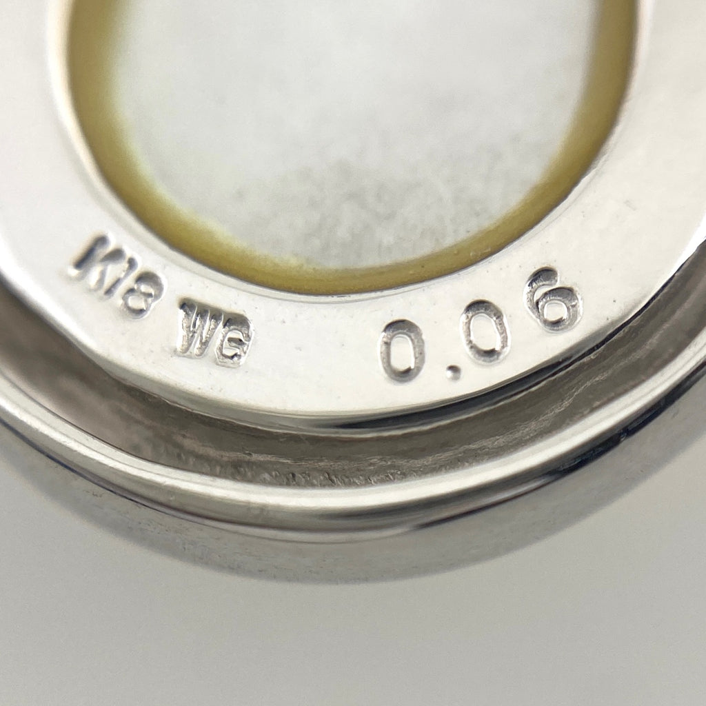 タサキ パール デザインネックレス WG ホワイトゴールド ペンダント メレダイヤ 真珠 ダイヤモンド ネックレス K18 WG パール レディース 【中古】brjwl