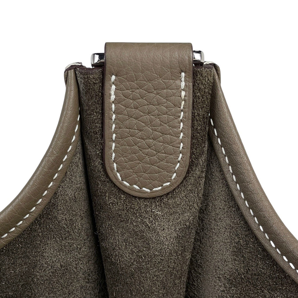 エルメス エヴリン 3 PM パンチング Hロゴ ショルダーバッグ トリヨンクレマンス エトゥープ D レディース 【中古】 brbag