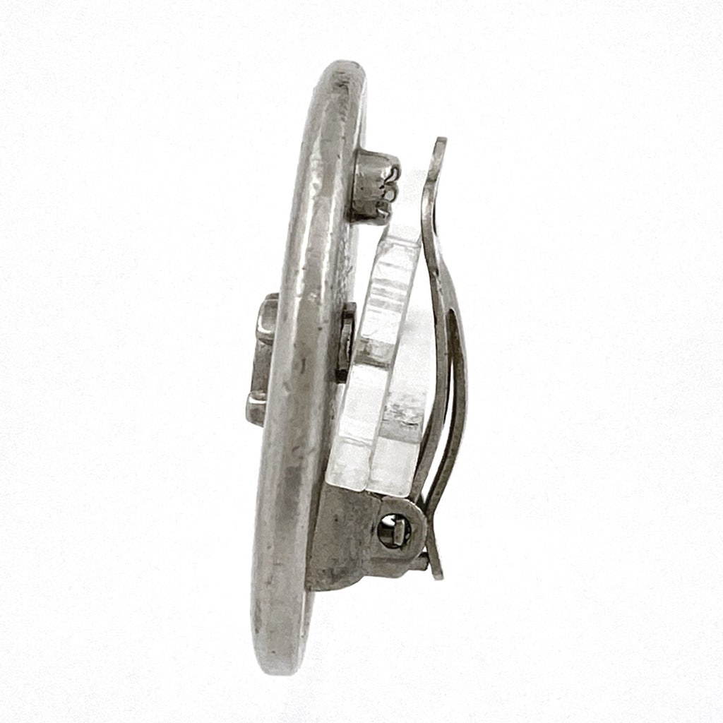 シャネル ココマーク ラウンド イヤリング 丸型 イヤリング シルバーメッキ シルバー ブラック レディース 【中古】bracc