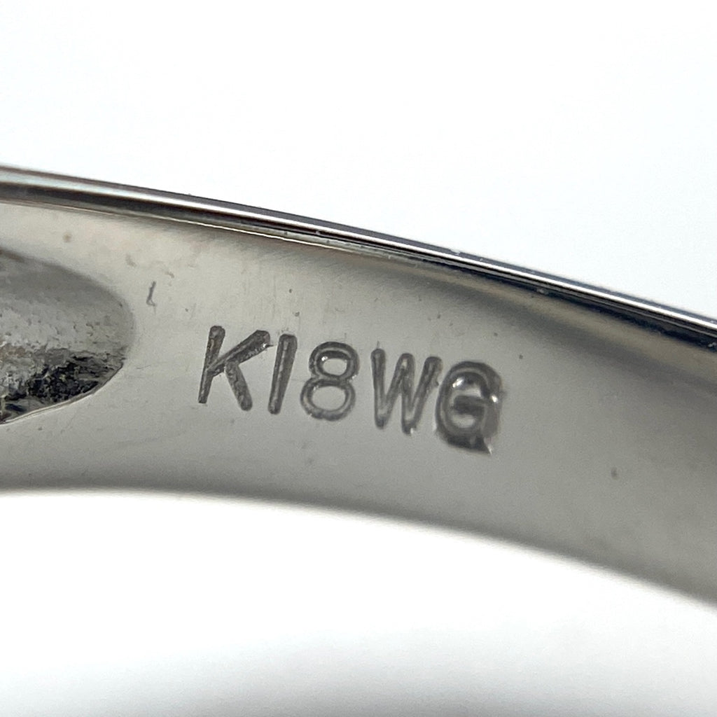 メレダイヤ デザインリング WG ホワイトゴールド 指輪 リング 8.5号 K18 WG ダイヤモンド レディース 【中古】 
 ラッピング可