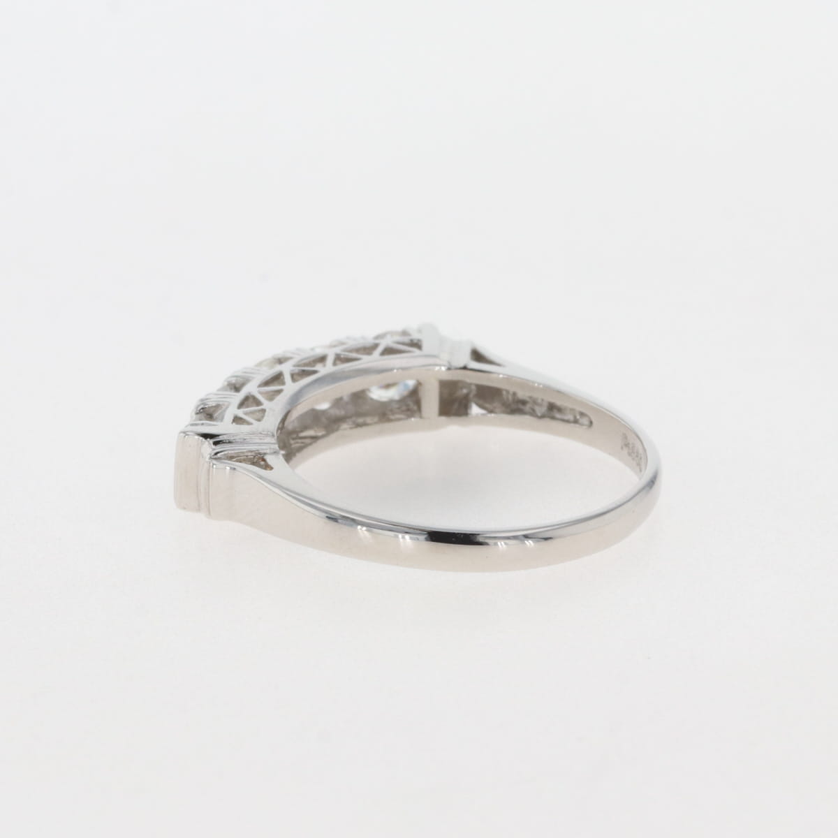 メレダイヤ デザインリング プラチナ 指輪 リング 13号 Pt850 ダイヤモンド レディース 【中古】 