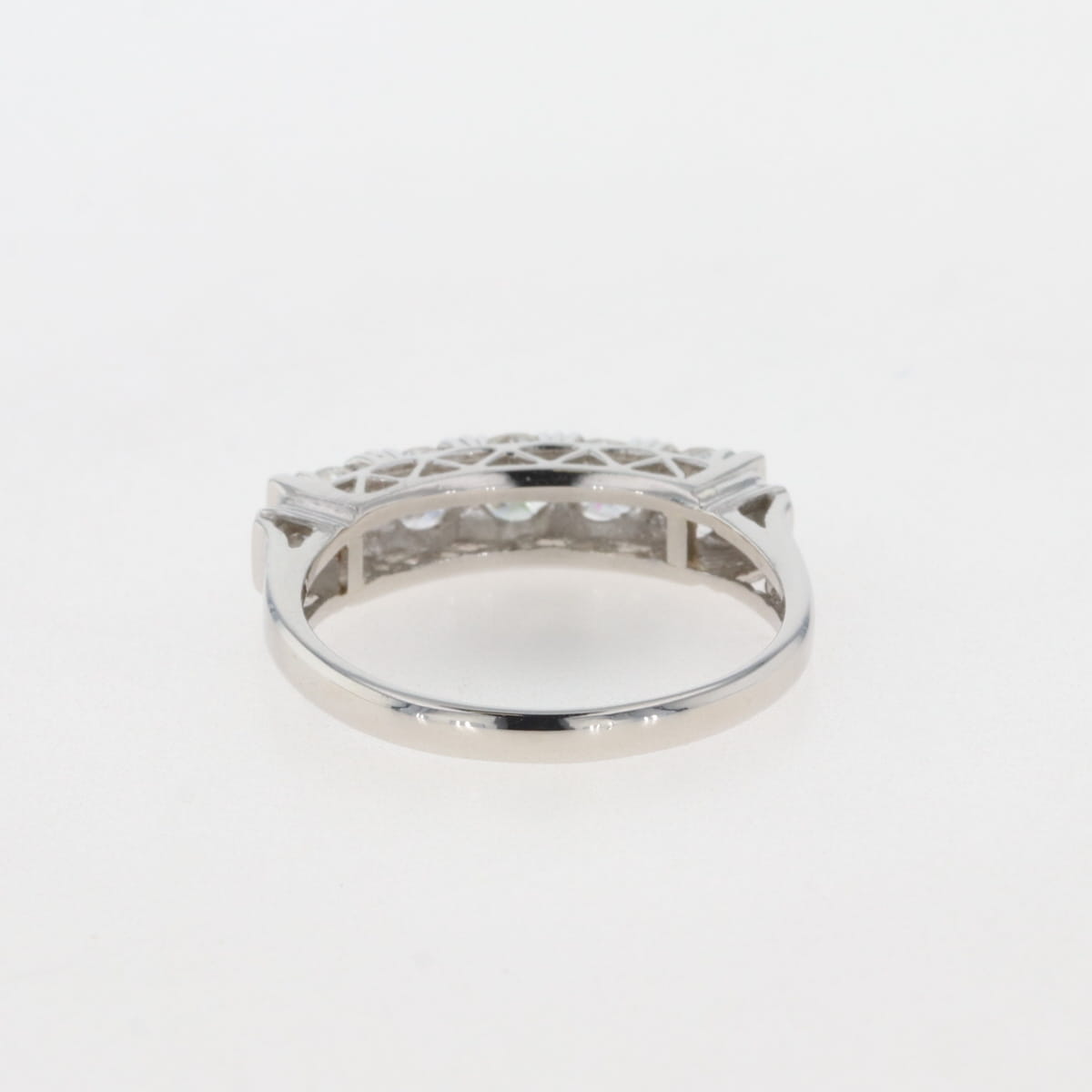 メレダイヤ デザインリング プラチナ 指輪 リング 13号 Pt850 ダイヤモンド レディース 【中古】, ラッピング可