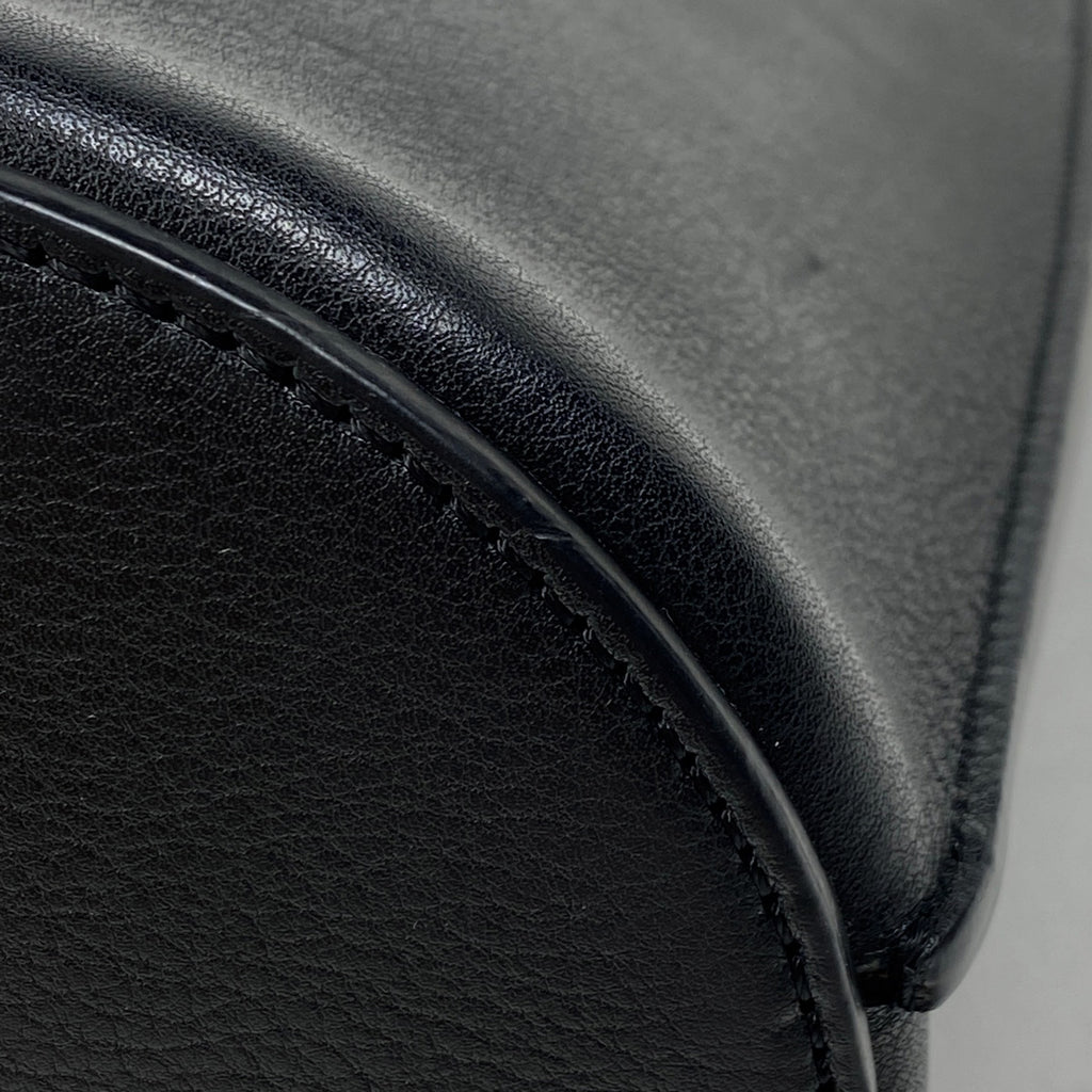 ロエベ アナグラム トートバッグ ゲート 2WAY ショルダーバッグ トートバッグ レザー ブラック レディース 【中古】brbag
