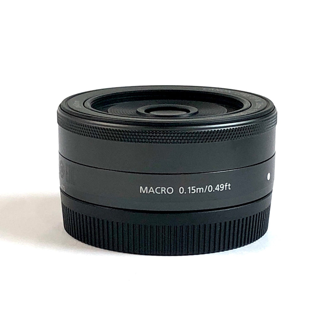 キヤノン Canon EF-M 22mm F2 STM ブラック 一眼カメラ用レンズ（オートフォーカス） 【中古】