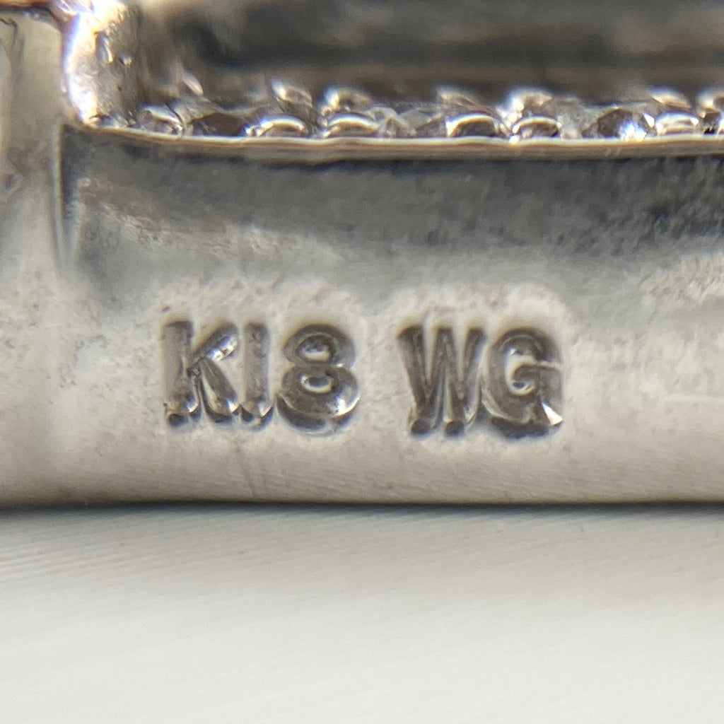 サファイア デザインネックレス WG ホワイトゴールド ペンダント メレダイヤ ダイヤモンド ネックレス K18 WG サファイア レディース 【中古】 
 ラッピング可