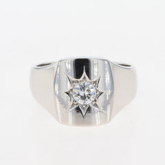 ダイアモンド デザインリング プラチナ 指輪 リング 19.5号 Pt850 ダイヤモンド メンズ 【中古】 
 ラッピング可