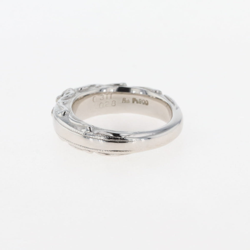 メレダイヤ デザインリング プラチナ 指輪 リング 6号 Pt900 ダイヤモンド レディース 【中古】 