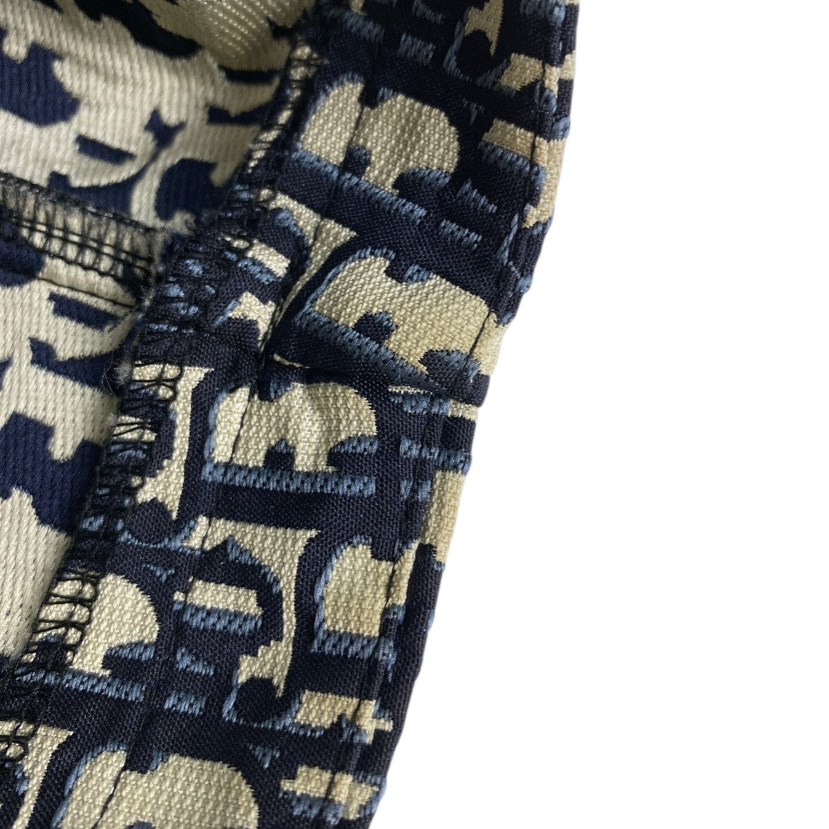 美品✨ディオール　トロッター　ジップアップ　パーカー　ネイビー バイセル公式】ディオール トロッター柄 ハーフジップ プル