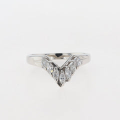 メレダイヤ デザインリング プラチナ 指輪 リング 15.5 Pt900 ダイヤモンド レディース 【中古】 
 ラッピング可