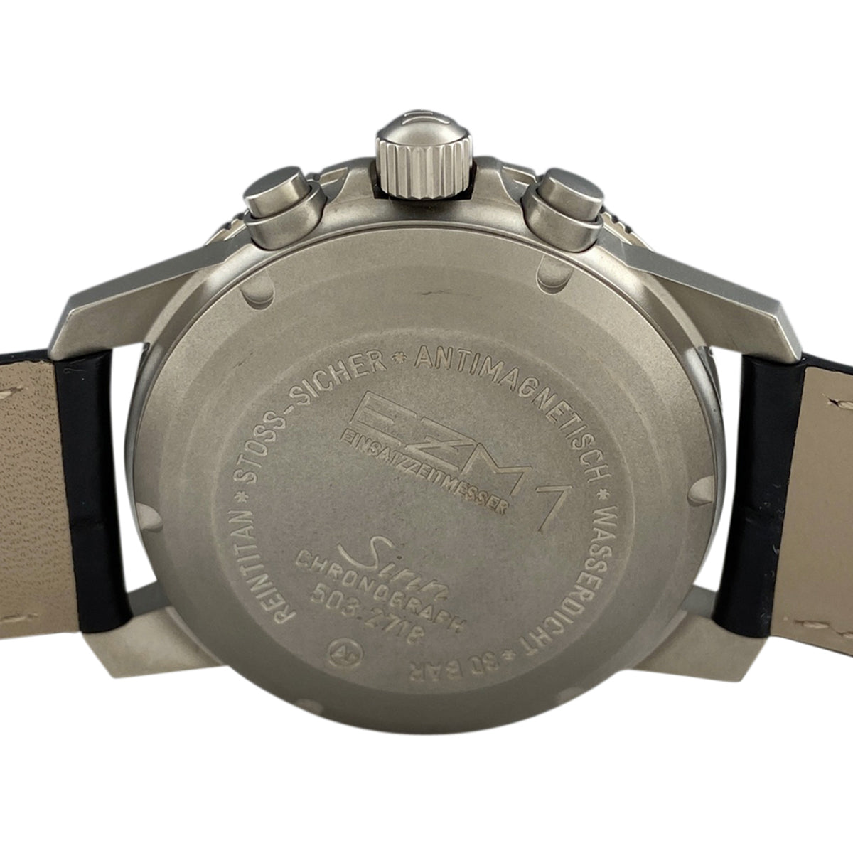 バイセル公式】ジン 503.EZM-1 腕時計 チタン レザー 自動巻き ブラック メンズ 【中古】 ラッピング可 - バイセルブランシェ