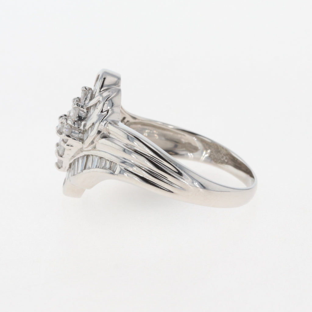 メレダイヤ デザインリング プラチナ 指輪 リング 16.5号 Pt900 ダイヤモンド レディース 【中古】 
 ラッピング可