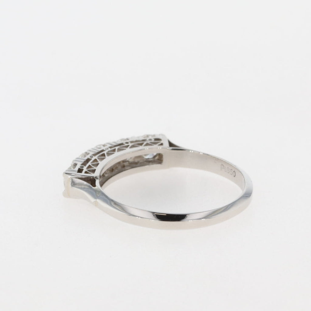 メレダイヤ デザインリング プラチナ 指輪 リング 10号 Pt850 ダイヤモンド レディース 【中古】, ラッピング可