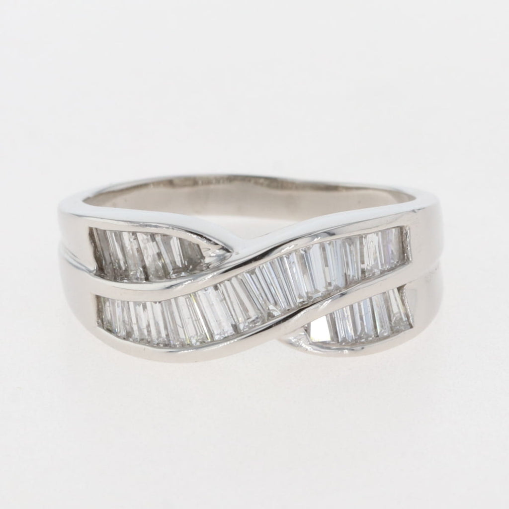 メレダイヤ デザインリング プラチナ 指輪 リング 17号 Pt900 ダイヤモンド レディース 【中古】, ラッピング可