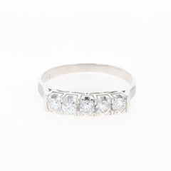 メレダイヤ デザインリング プラチナ 指輪 リング 18号 Pt900 ダイヤモンド メンズ 【中古】nbjwl