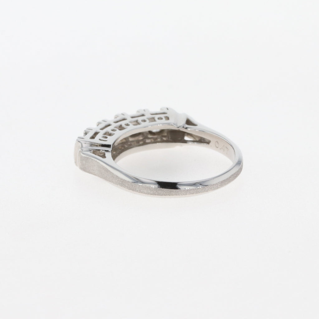 メレダイヤ デザインリング プラチナ 指輪 リング 8号 Pt850 ダイヤモンド レディース 【中古】 
 ラッピング可
