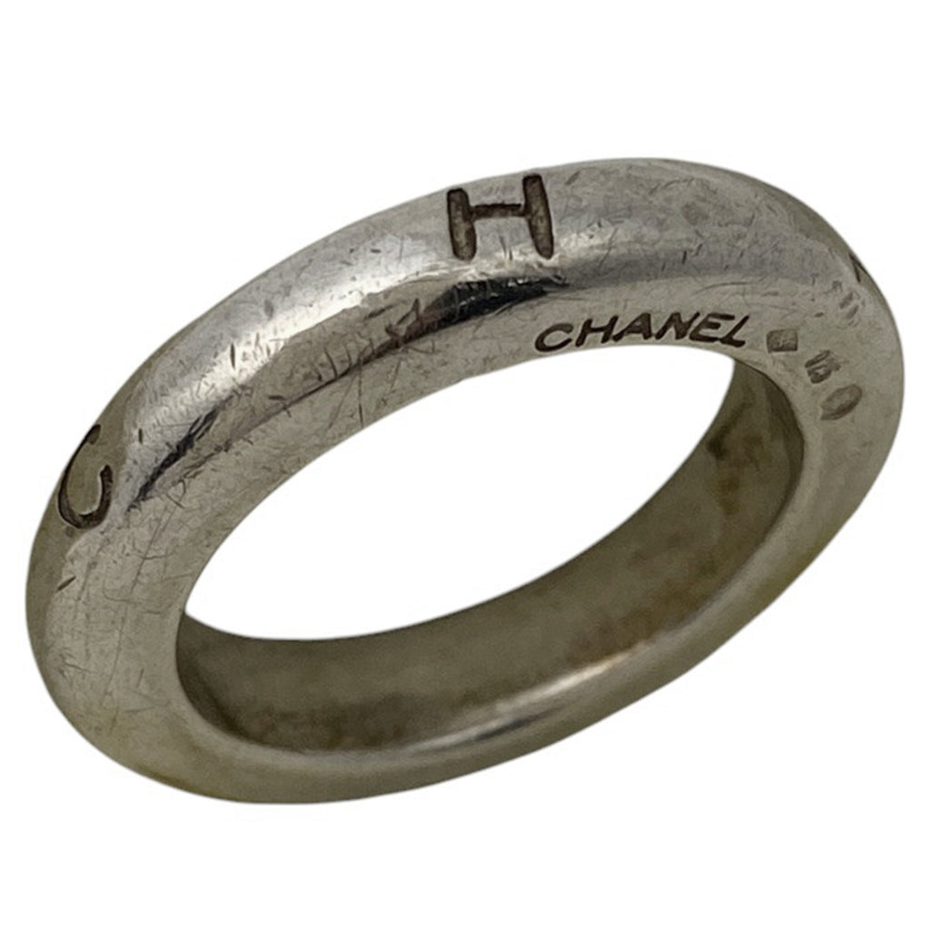 シャネル ロゴ リング 指輪 リング 12号 シルバー925 シルバー レディース 【中古】bracc