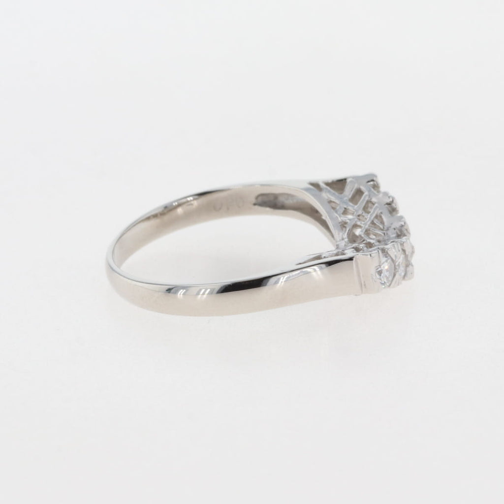 メレダイヤ デザインリング プラチナ 指輪 リング 12号 Pt850 ダイヤモンド レディース 【中古】 
 ラッピング可