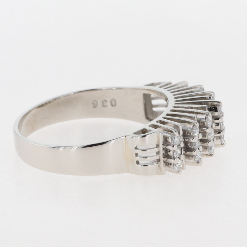 メレダイヤ デザインリング プラチナ 指輪 リング 17.5号 Pt850 ダイヤモンド レディース 【中古】 
 ラッピング可