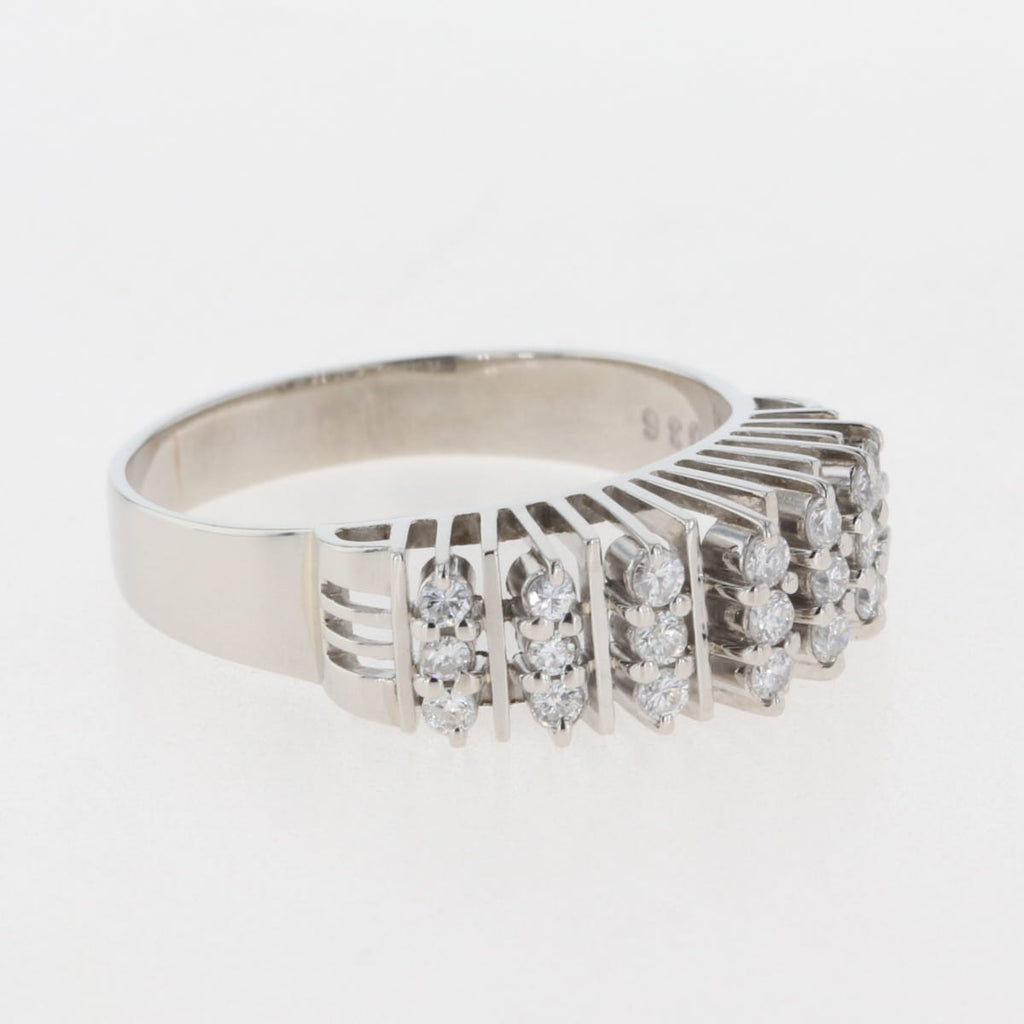 メレダイヤ デザインリング プラチナ 指輪 リング 17.5号 Pt850 ダイヤモンド レディース 【中古】 
 ラッピング可