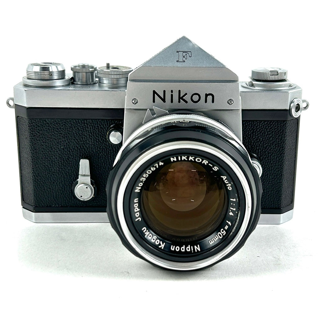 ニコン Nikon F アイレベル シルバー + NIKKOR-S 50mm F1.4 非Ai フィルム マニュアルフォーカス 一眼レフカメラ 【中古】
