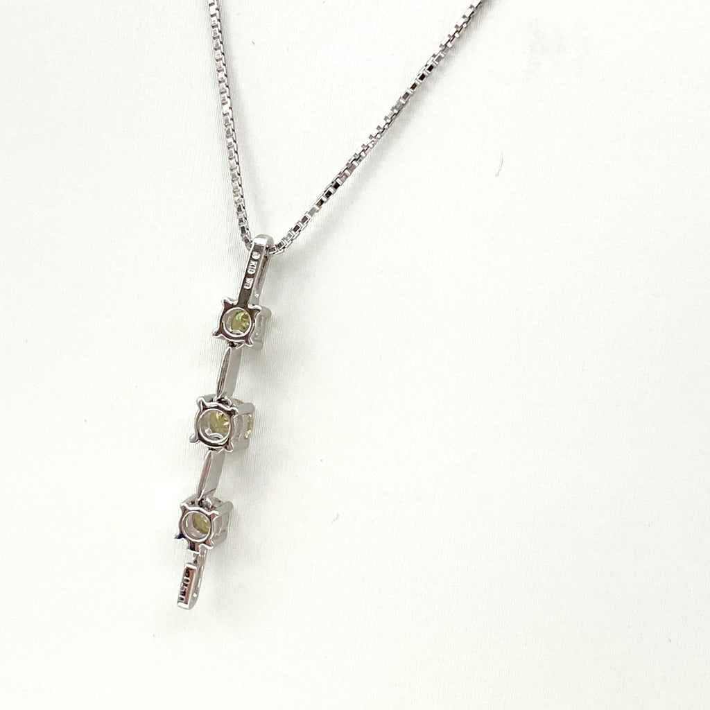 メレダイヤ デザインネックレス WG ホワイトゴールド ペンダント ネックレス K18 WG ダイヤモンド レディース 【中古】nbjwl