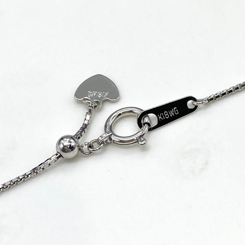 メレダイヤ デザインネックレス WG ホワイトゴールド ペンダント ネックレス K18 WG ダイヤモンド レディース 【中古】nbjwl