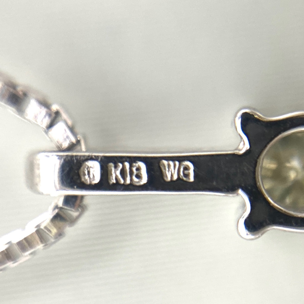 メレダイヤ デザインネックレス WG ホワイトゴールド ペンダント ネックレス K18 WG ダイヤモンド レディース 【中古】nbjwl