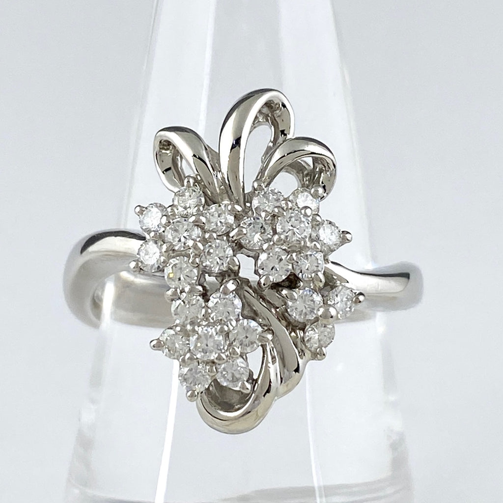 メレダイヤ デザインリング プラチナ 指輪 リング 19.5号 Pt900 ダイヤモンド メンズ 【中古】 
 ラッピング可