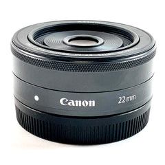 キヤノン Canon EF-M 22mm F2 STM ブラック 一眼カメラ用レンズ（オートフォーカス） 【中古】