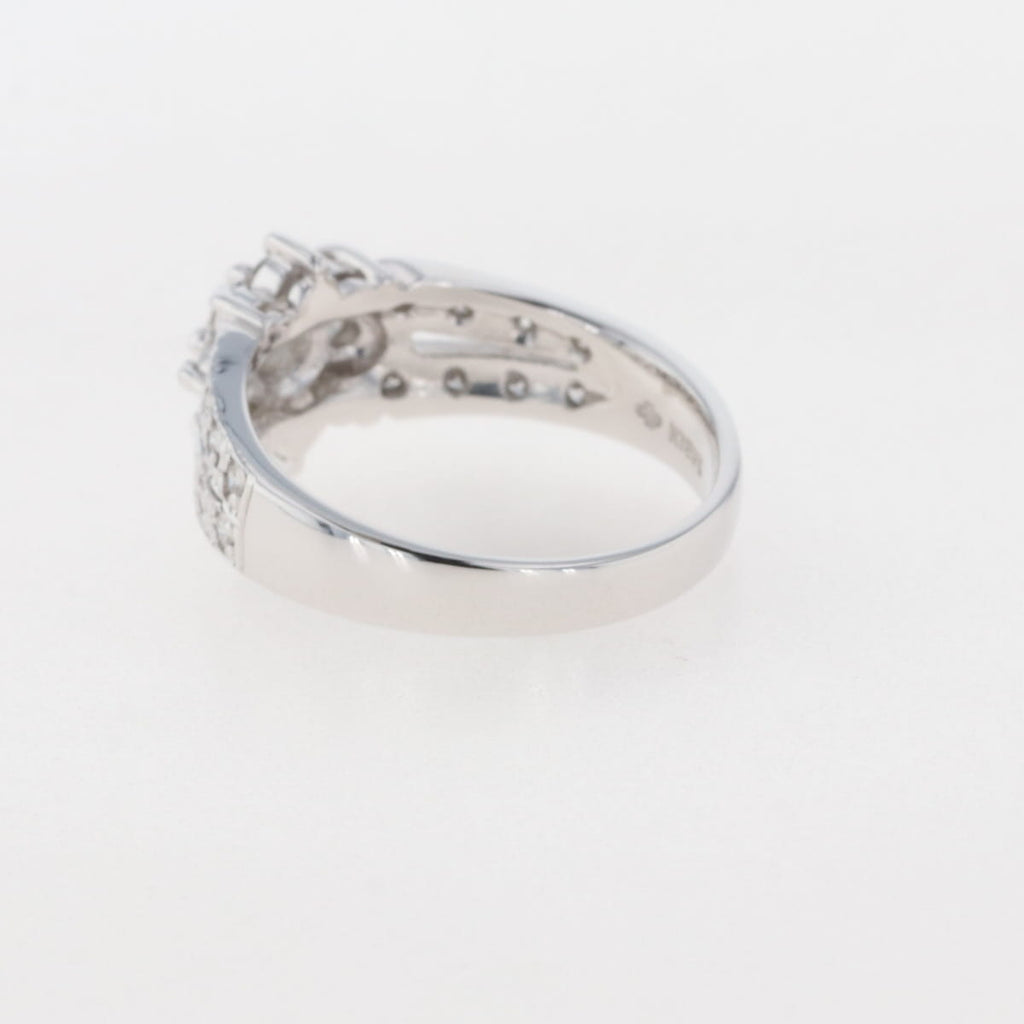 メレダイヤ デザインリング プラチナ 指輪 リング 10.5号 K18 WG ダイヤモンド レディース 【中古】 
 ラッピング可