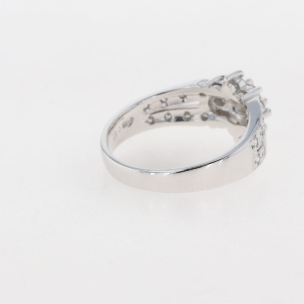 メレダイヤ デザインリング プラチナ 指輪 リング 10.5号 K18 WG ダイヤモンド レディース 【中古】 
 ラッピング可