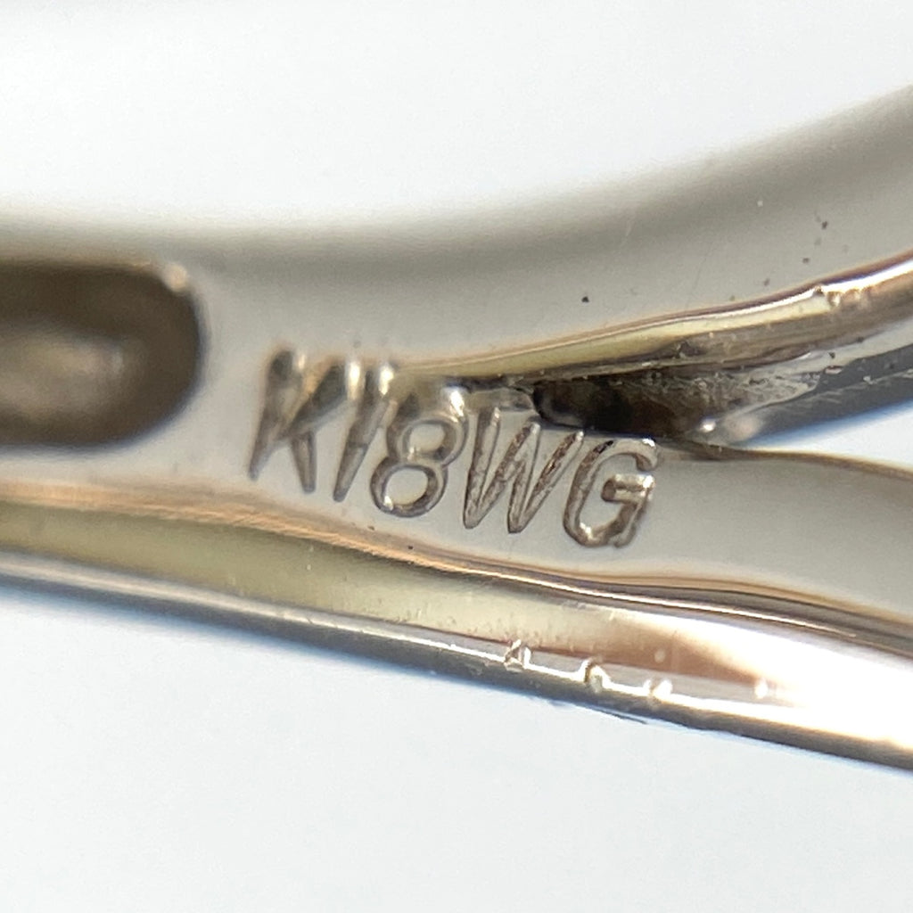 メレダイヤ デザインリング WG ホワイトゴールド 指輪 ダイヤモンド リング K18 WG K18 レディース 【中古】 
 ラッピング可