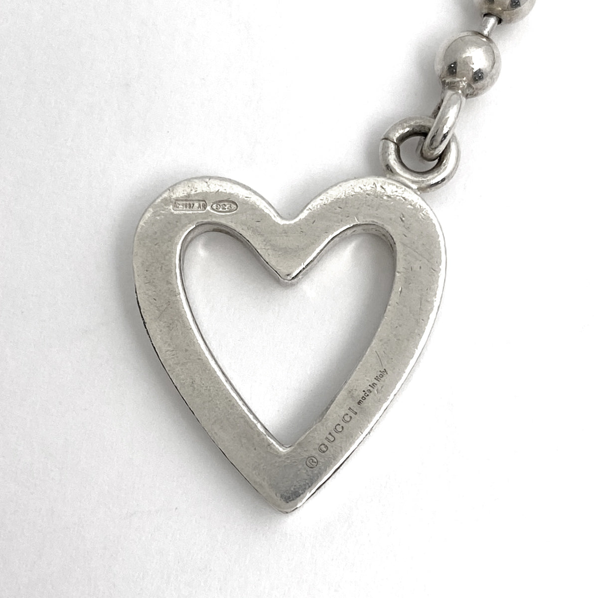バイセル公式】グッチ ロゴ ボールチェーン ネックレス ハートモチーフ