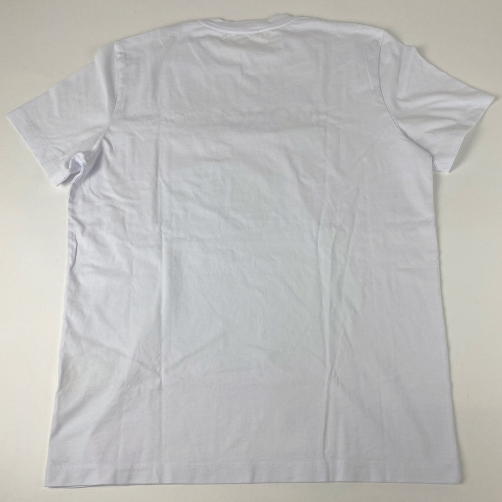 モンクレール ロゴ Tシャツ クルーネック トップス 半袖Ｔシャツ 綿 ホワイト メンズ 【中古】